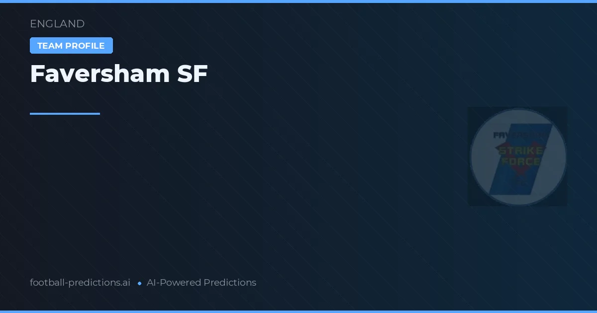 Faversham SF Pronósticos y estadísticas