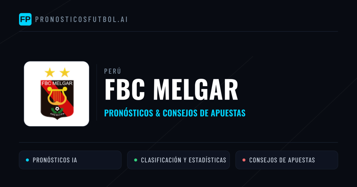 FBC Melgar Pronósticos y estadísticas
