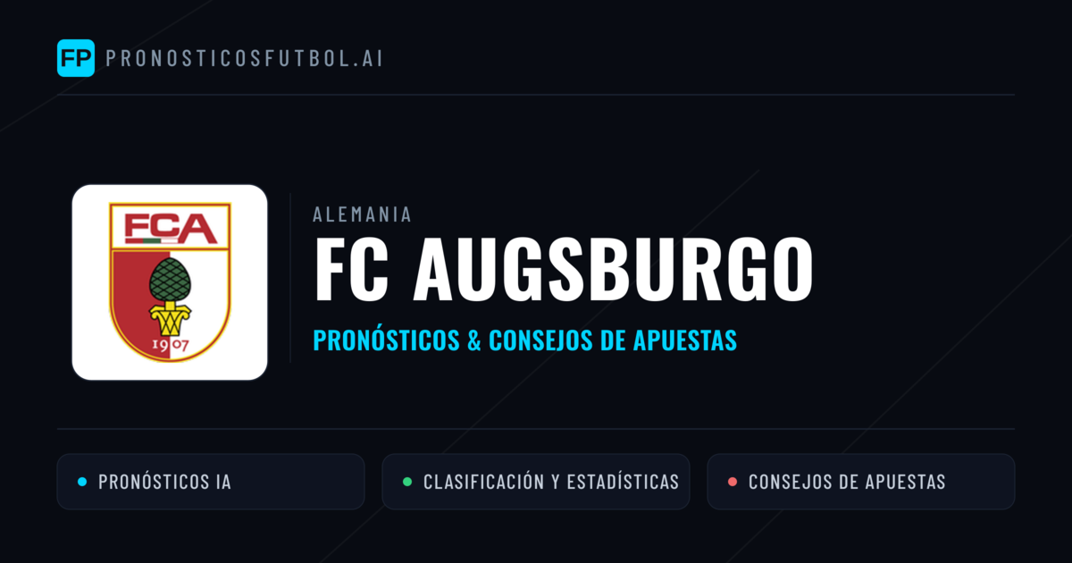 FC Augsburgo Pronósticos y estadísticas