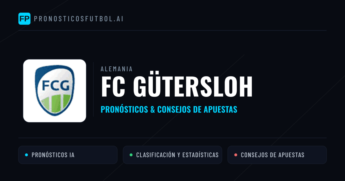 FC Gütersloh Pronósticos y estadísticas