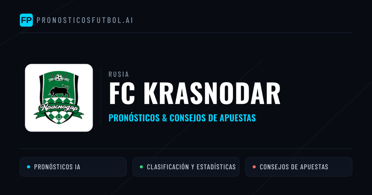 FC Krasnodar Pronósticos y estadísticas