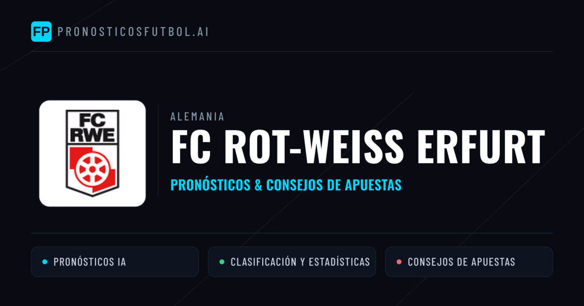 FC Rot-Weiß Erfurt Pronósticos y estadísticas