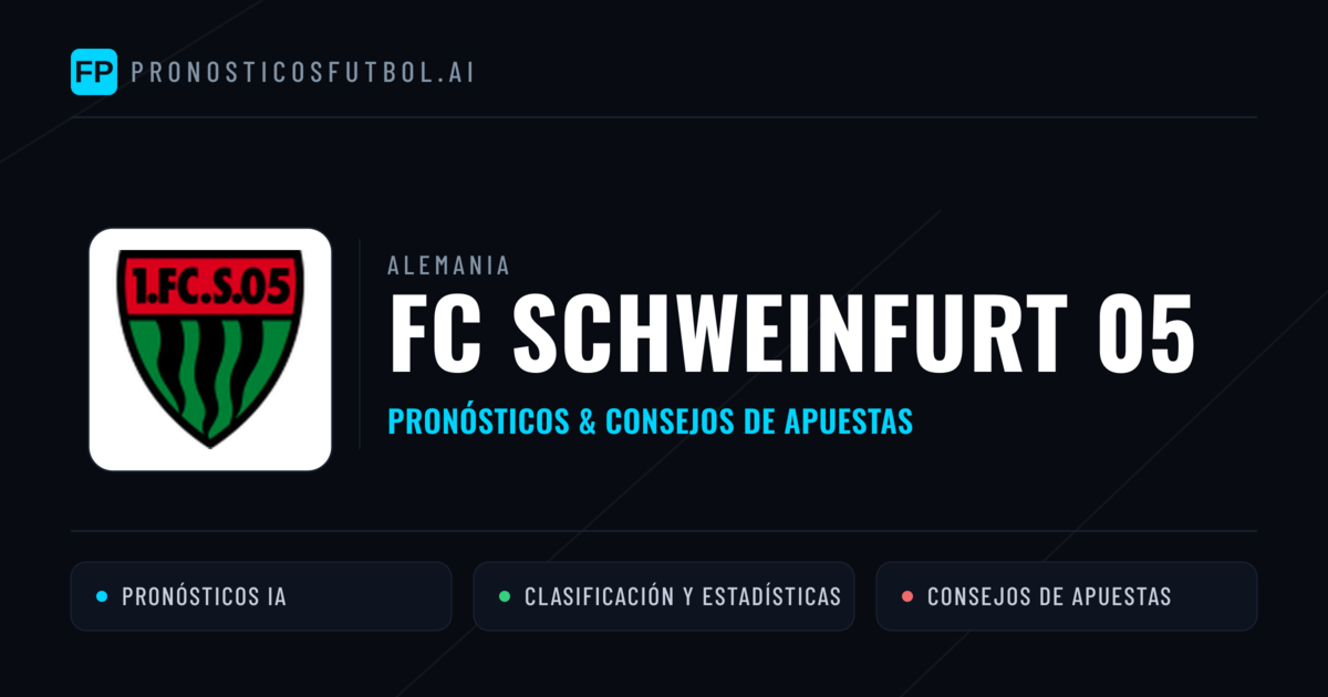FC Schweinfurt 05 Pronósticos y estadísticas