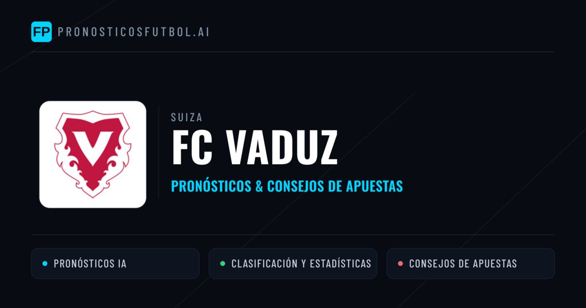FC Vaduz Pronósticos y estadísticas