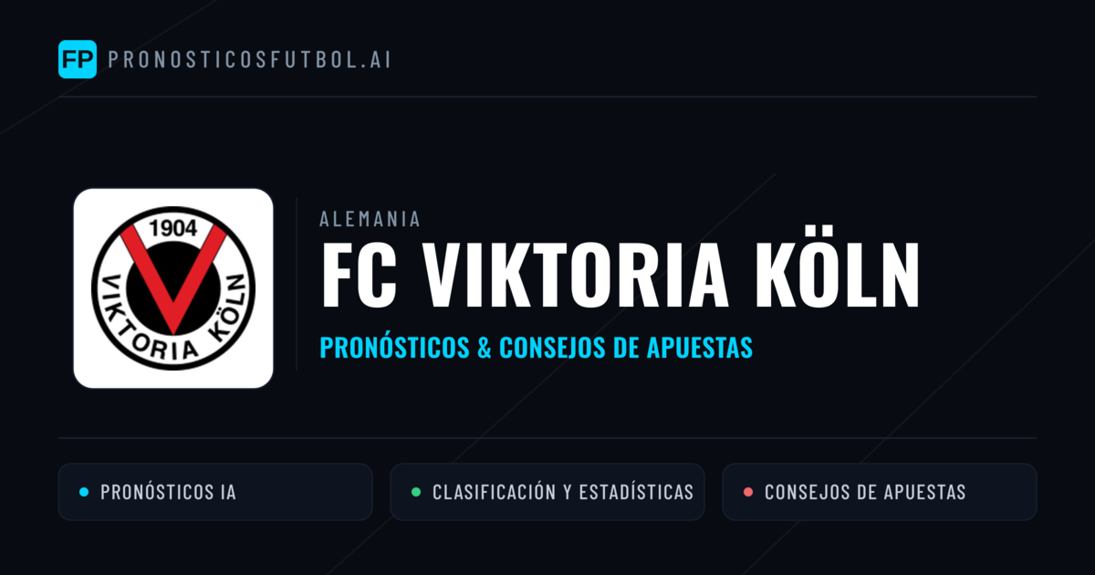 FC Viktoria Köln Pronósticos y estadísticas