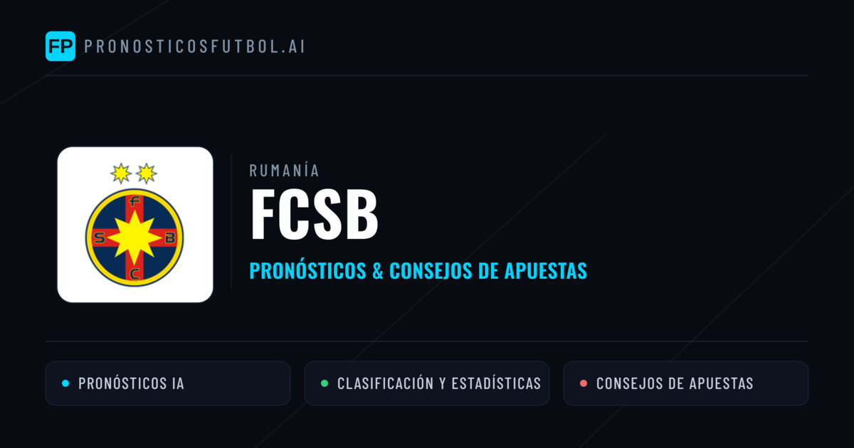 FCSB Pronósticos y estadísticas