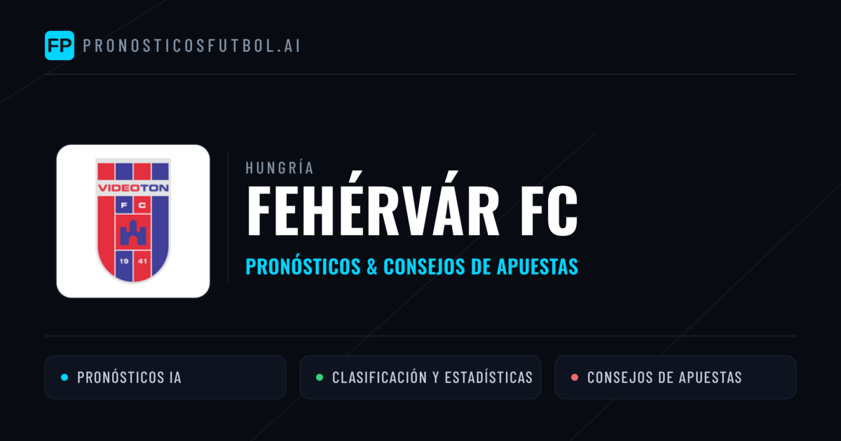 Fehérvár FC Pronósticos y estadísticas