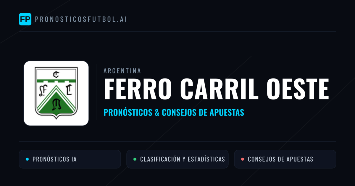 Ferro Carril Oeste Pronósticos y estadísticas