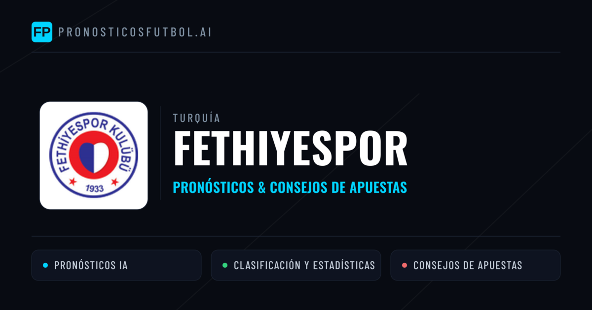 Fethiyespor Pronósticos y estadísticas