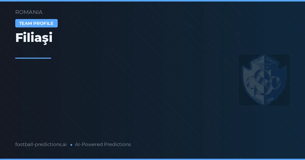 Filiaşi Pronósticos y estadísticas