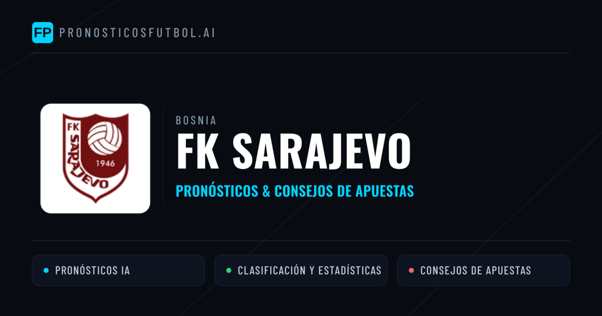FK Sarajevo Pronósticos y estadísticas
