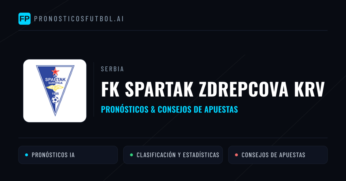 FK Spartak Zdrepcova KRV Pronósticos y estadísticas