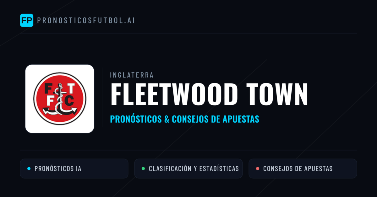 Fleetwood Town Pronósticos y estadísticas