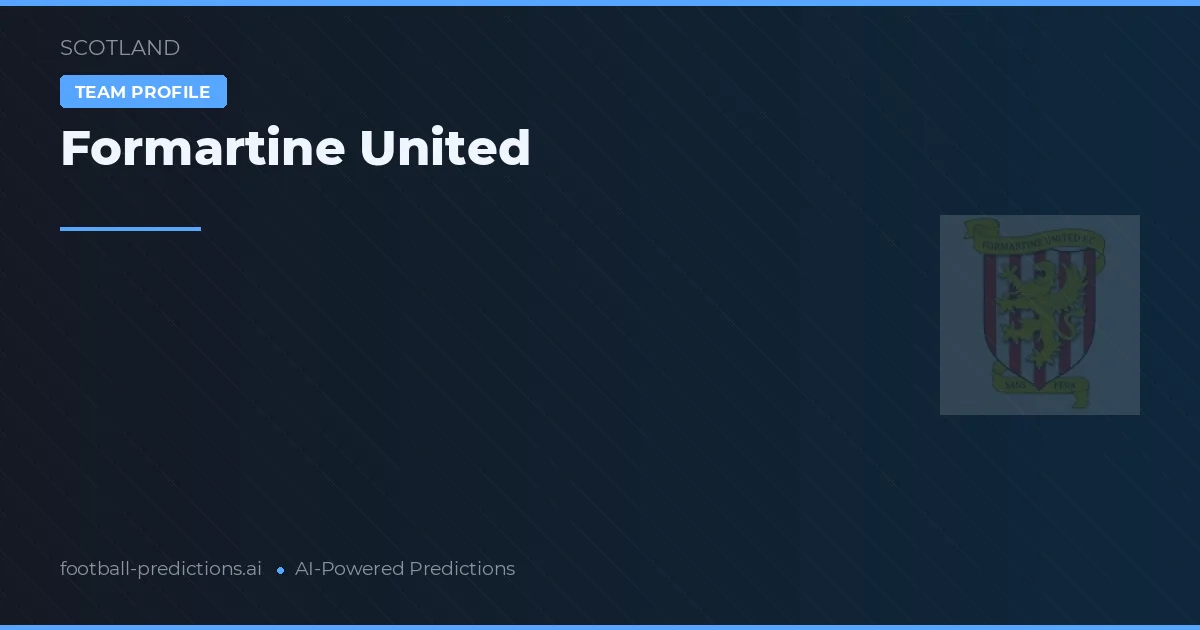 Formartine United Pronósticos y estadísticas