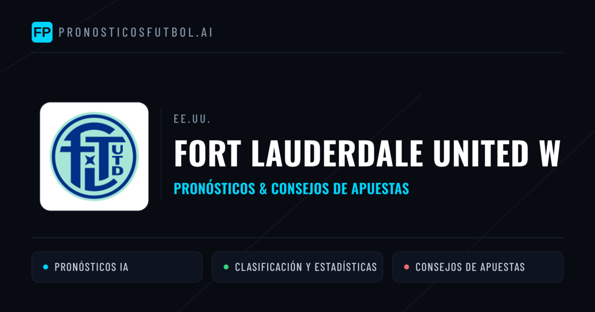 Fort Lauderdale United W Pronósticos y estadísticas