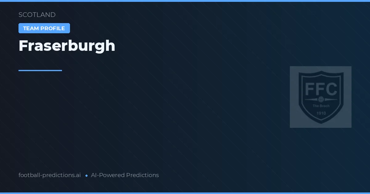 Fraserburgh Pronósticos y estadísticas