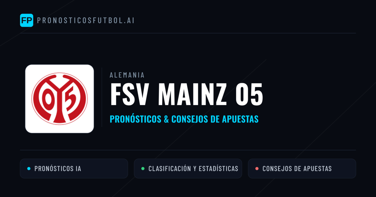 FSV Mainz 05 Pronósticos y estadísticas