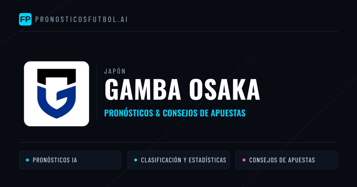 Gamba Osaka Pronósticos y estadísticas