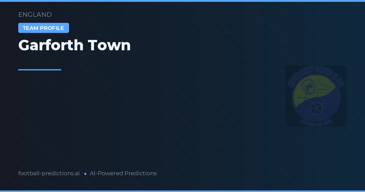 Garforth Town Pronósticos y estadísticas