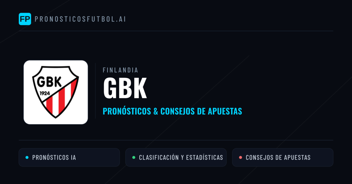 GBK Pronósticos y estadísticas