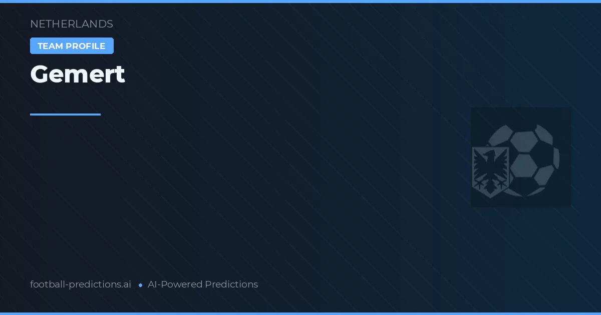 Gemert Pronósticos y estadísticas
