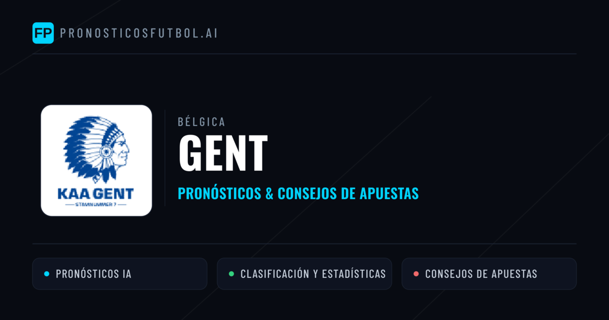 Gent Pronósticos y estadísticas