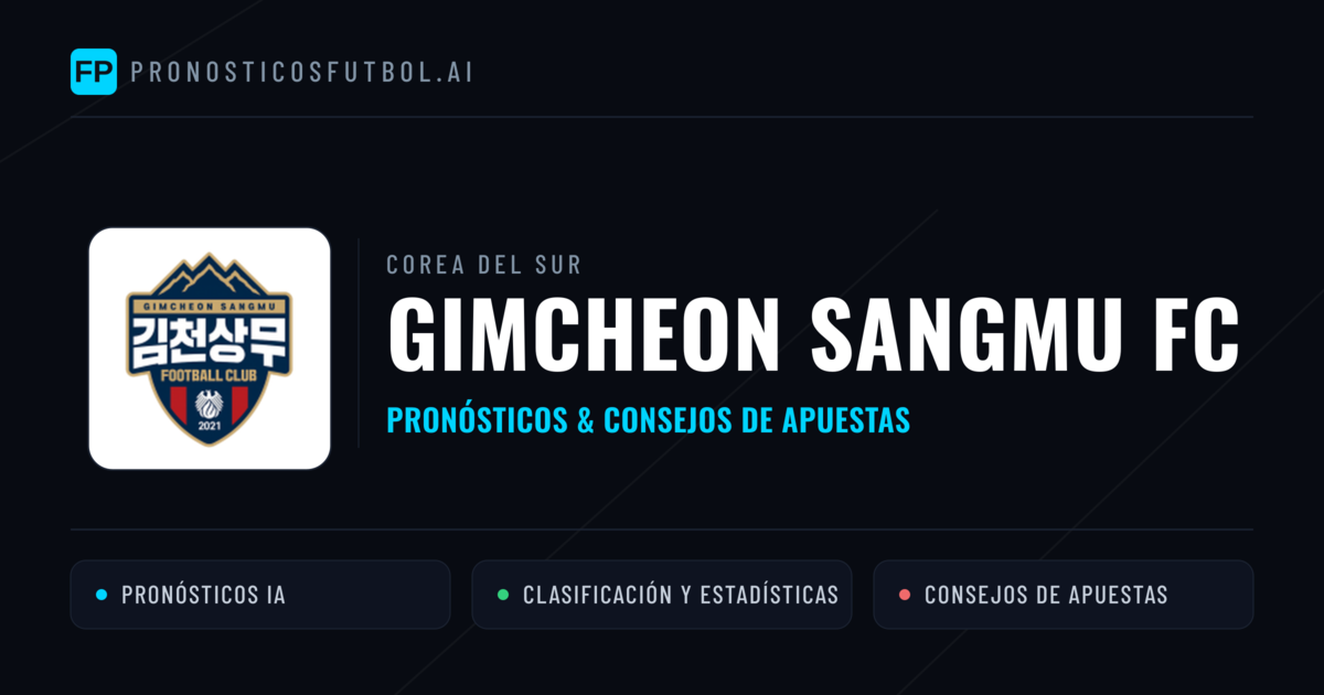 Gimcheon Sangmu FC Pronósticos y estadísticas