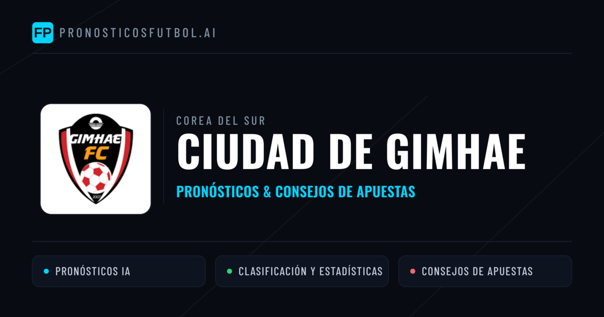 Ciudad de Gimhae Pronósticos y estadísticas