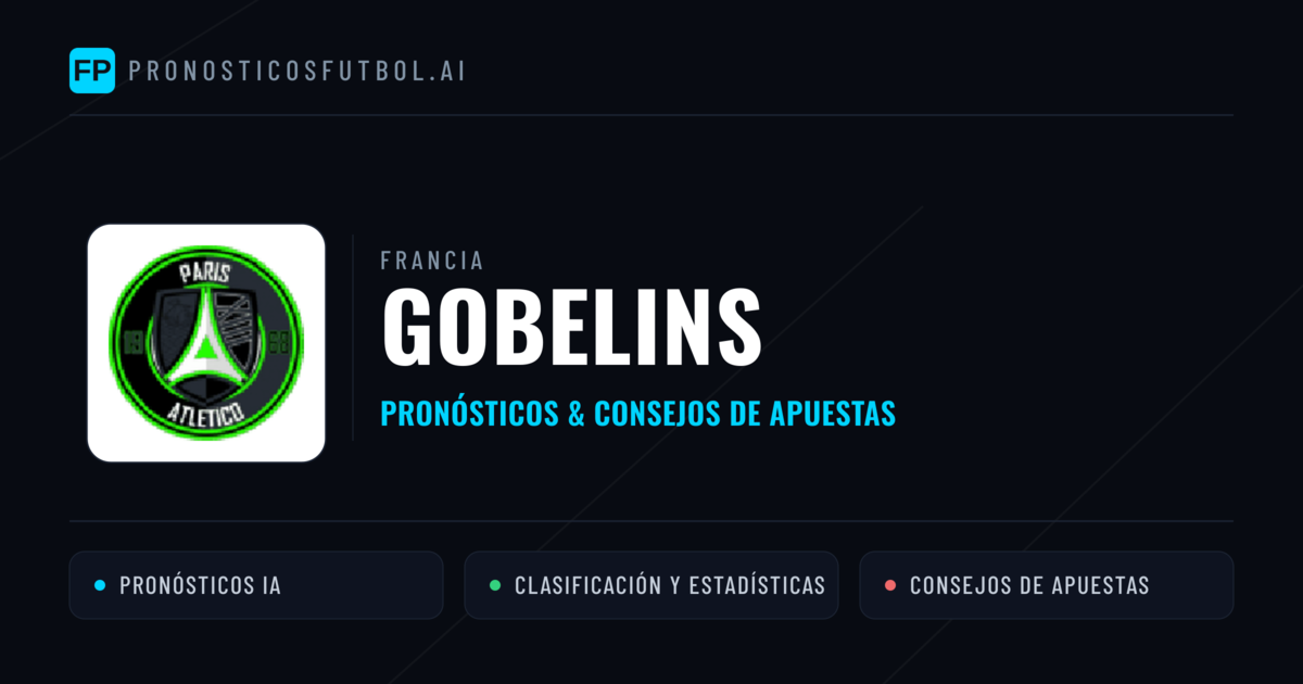 Gobelins Pronósticos y estadísticas