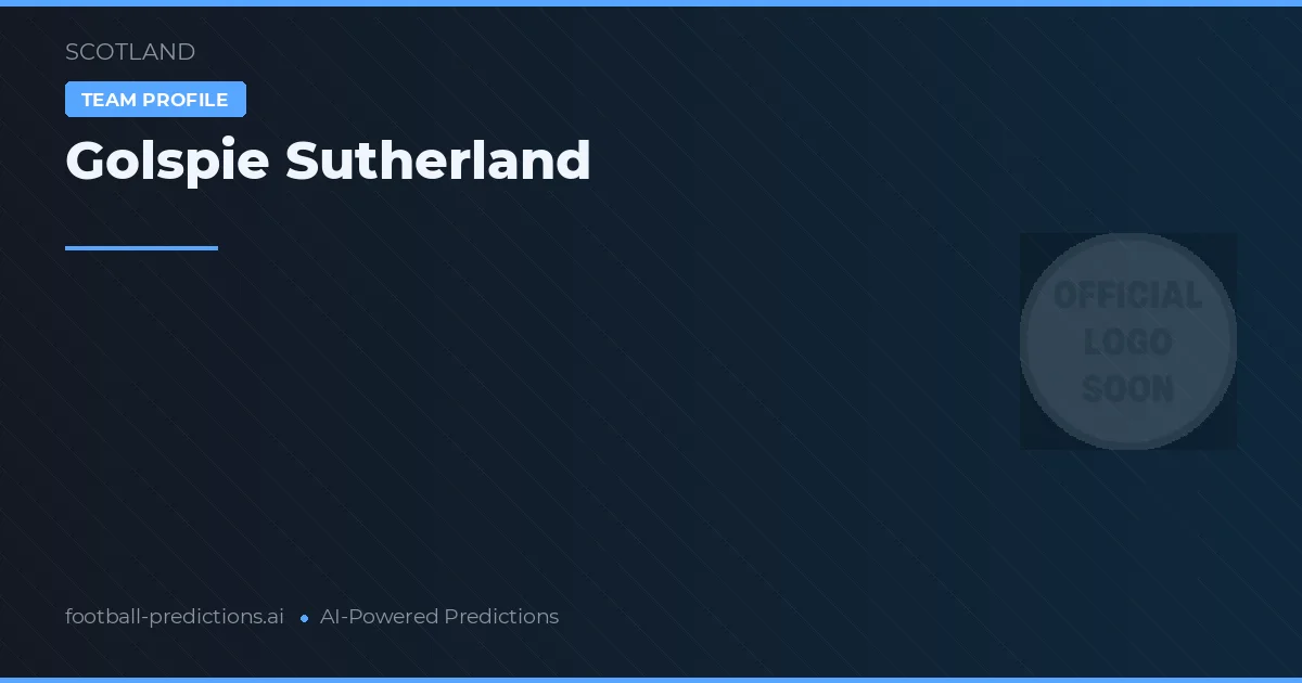 Golspie Sutherland Pronósticos y estadísticas