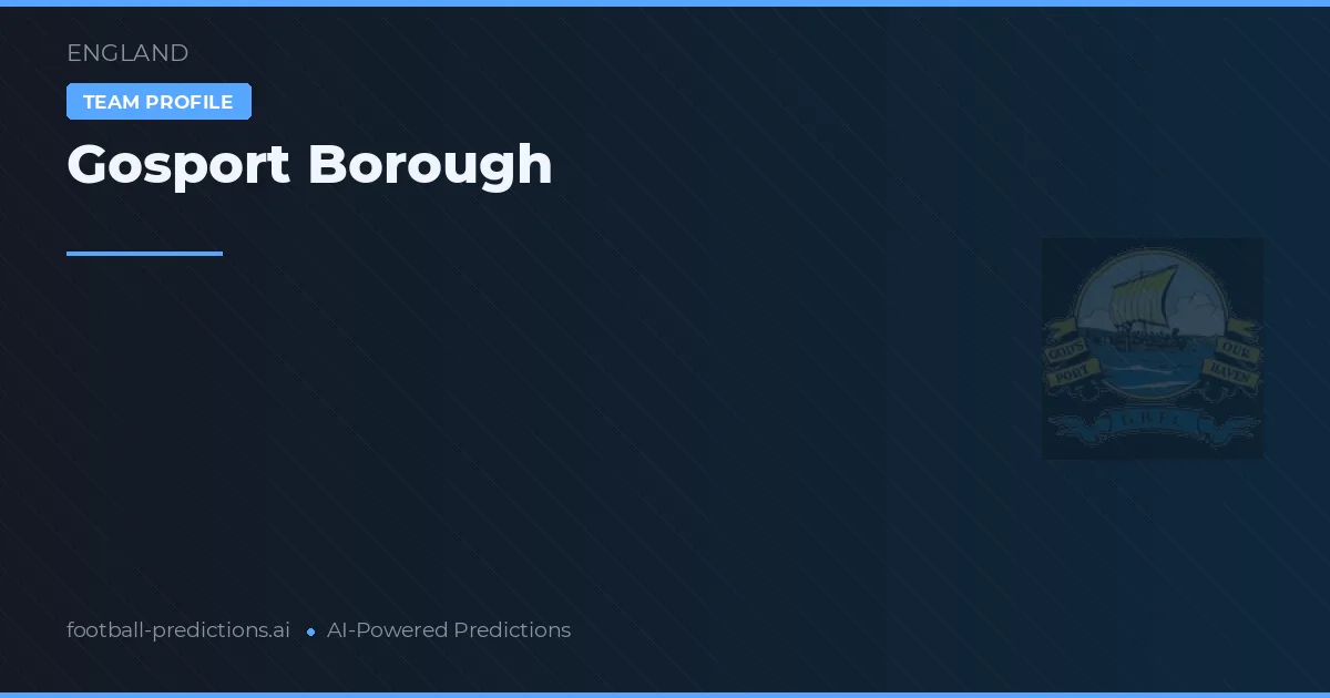 Gosport Borough Pronósticos y estadísticas