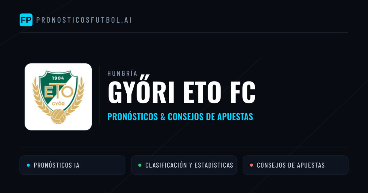 Győri ETO FC Pronósticos y estadísticas