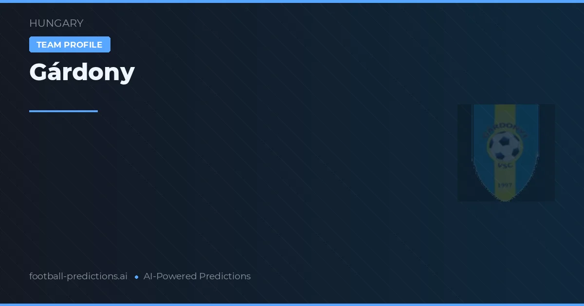 Gárdony Pronósticos y estadísticas