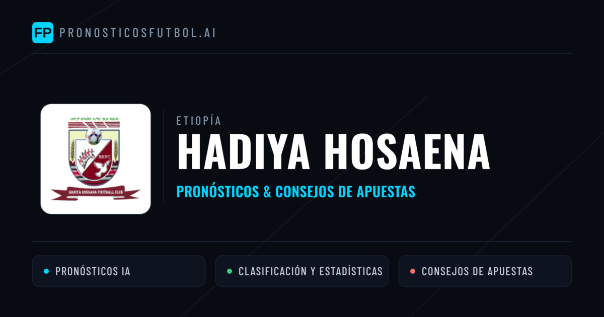 Hadiya Hosaena Pronósticos y estadísticas