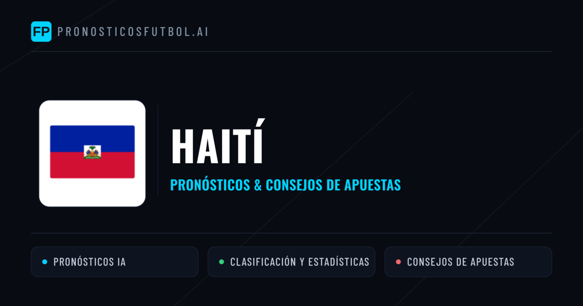Haití Pronósticos y estadísticas