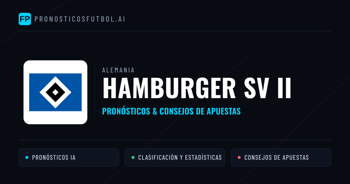 Hamburger SV II Pronósticos y estadísticas