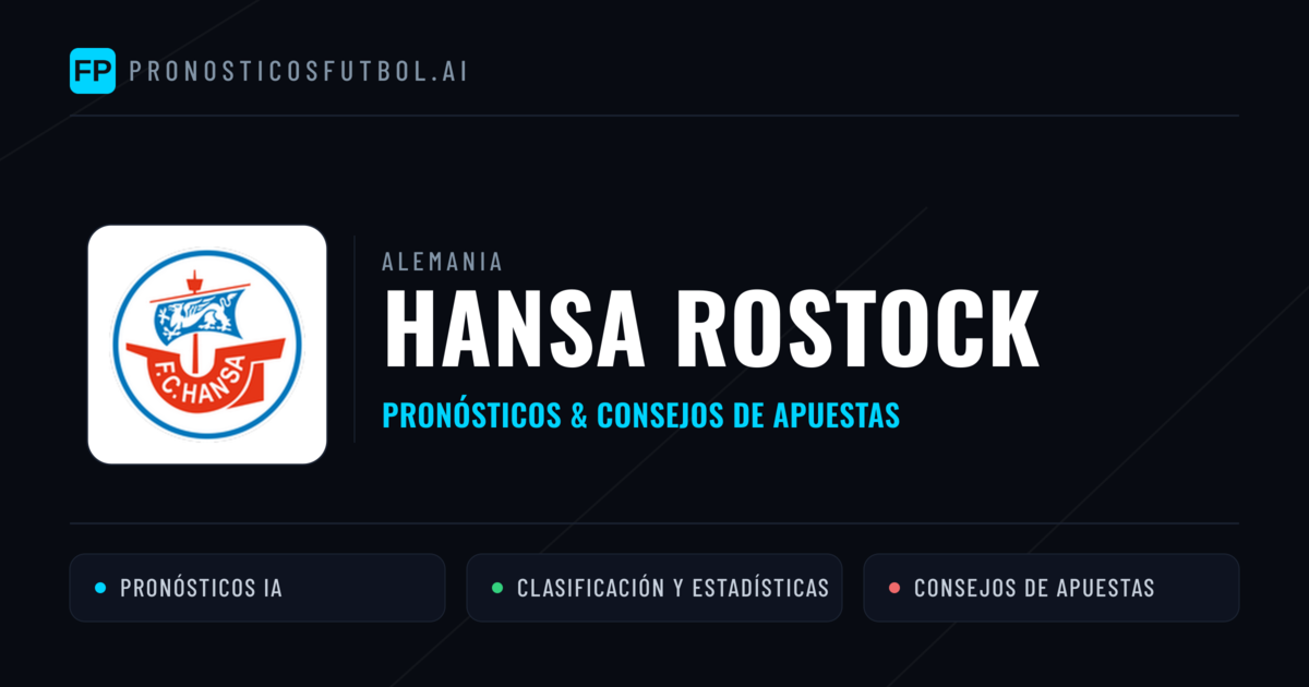 Hansa Rostock Pronósticos y estadísticas