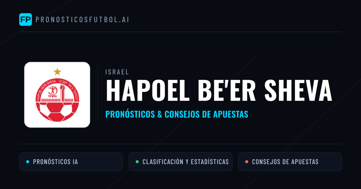 Hapoel Be'er Sheva Pronósticos y estadísticas