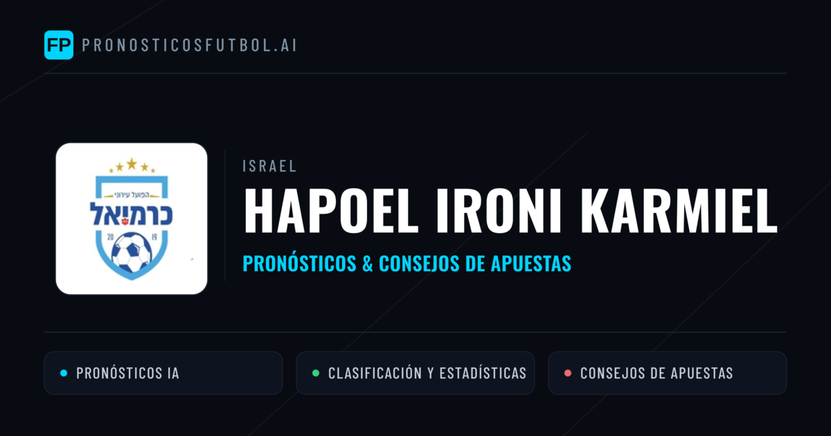 Hapoel Ironi Karmiel Pronósticos y estadísticas