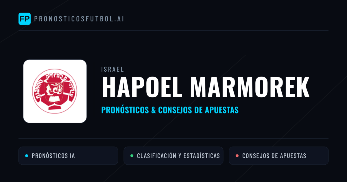 Hapoel Marmorek Pronósticos y estadísticas