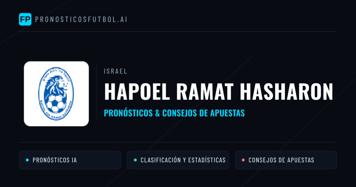 Hapoel Ramat HaSharon Pronósticos y estadísticas