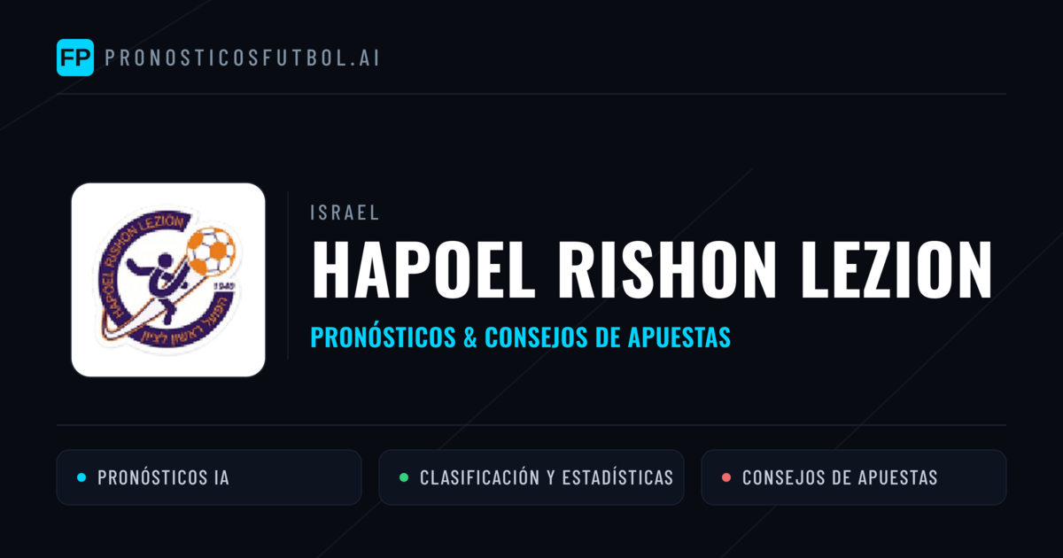 Hapoel Rishon LeZion Pronósticos y estadísticas