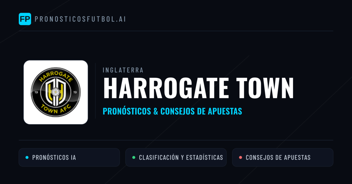 Harrogate Town Pronósticos y estadísticas