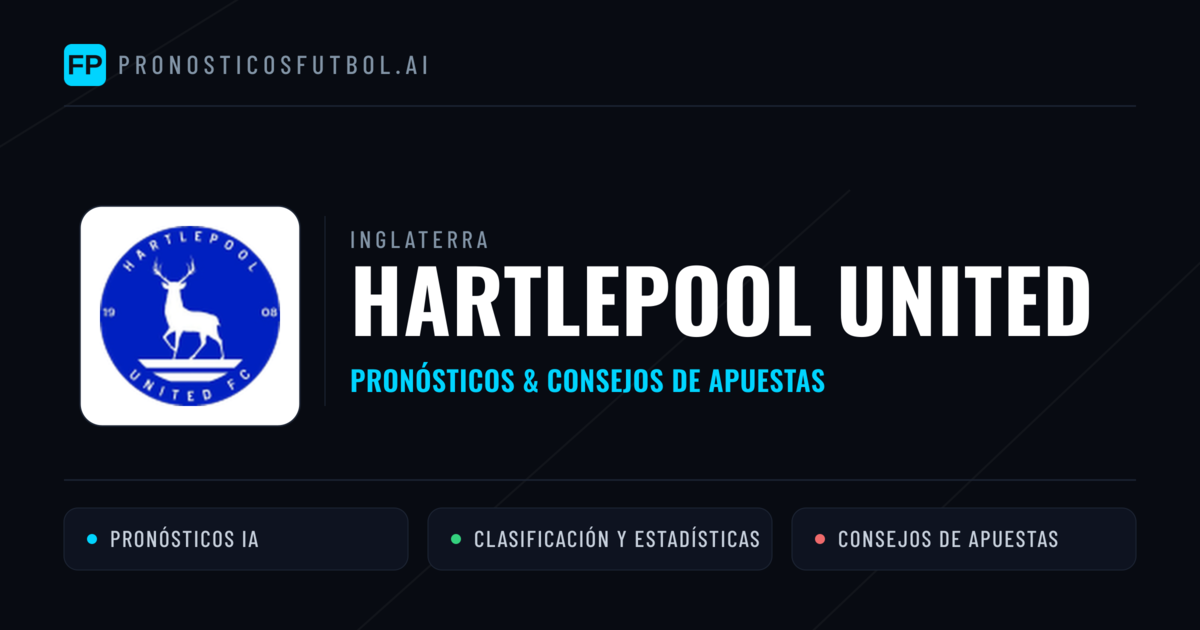Hartlepool United Pronósticos y estadísticas