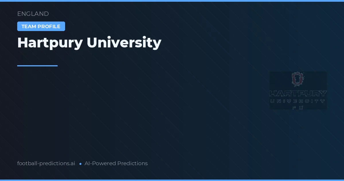 Hartpury University Pronósticos y estadísticas