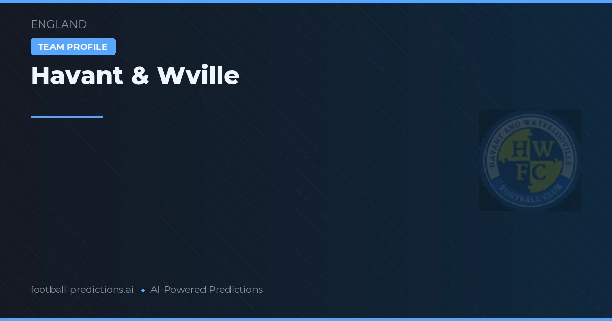 Havant & Wville Pronósticos y estadísticas