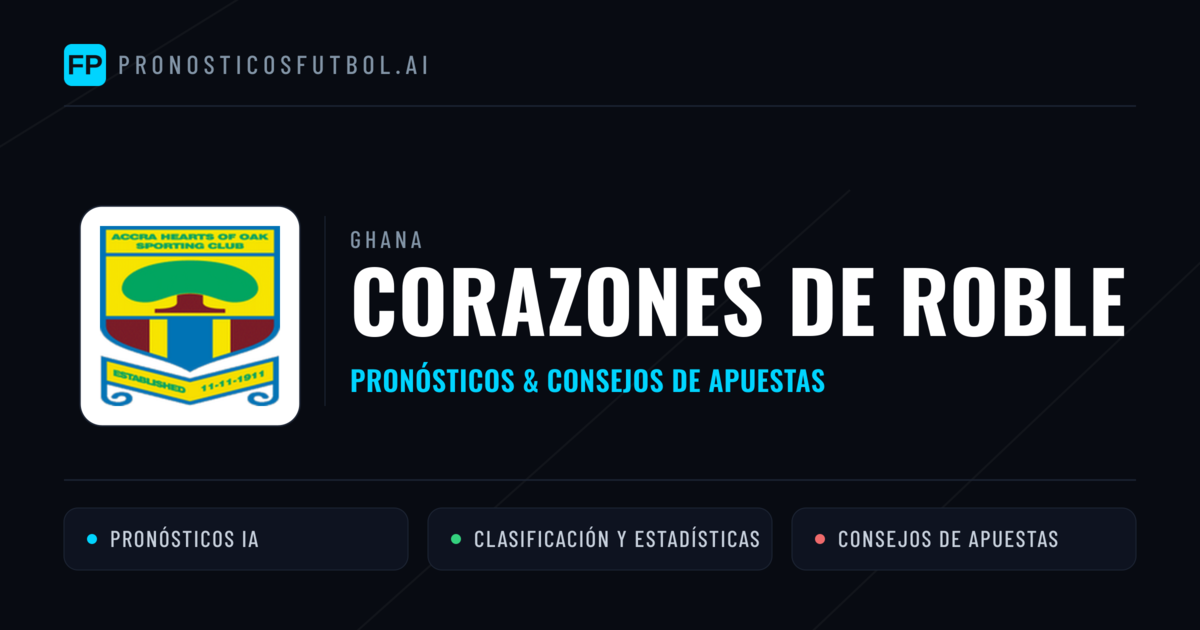 Corazones de Roble Pronósticos y estadísticas