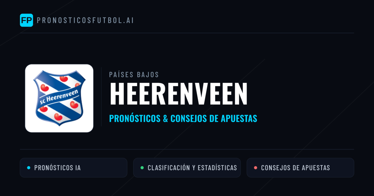 Heerenveen Pronósticos y estadísticas