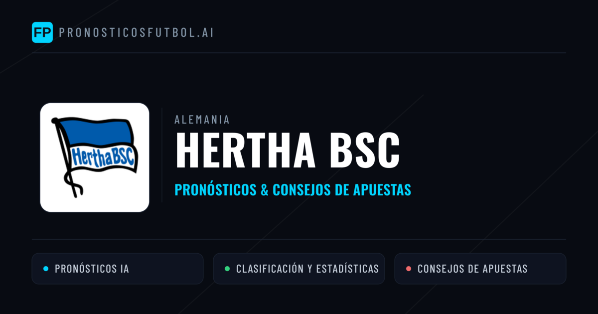 Hertha BSC Pronósticos y estadísticas