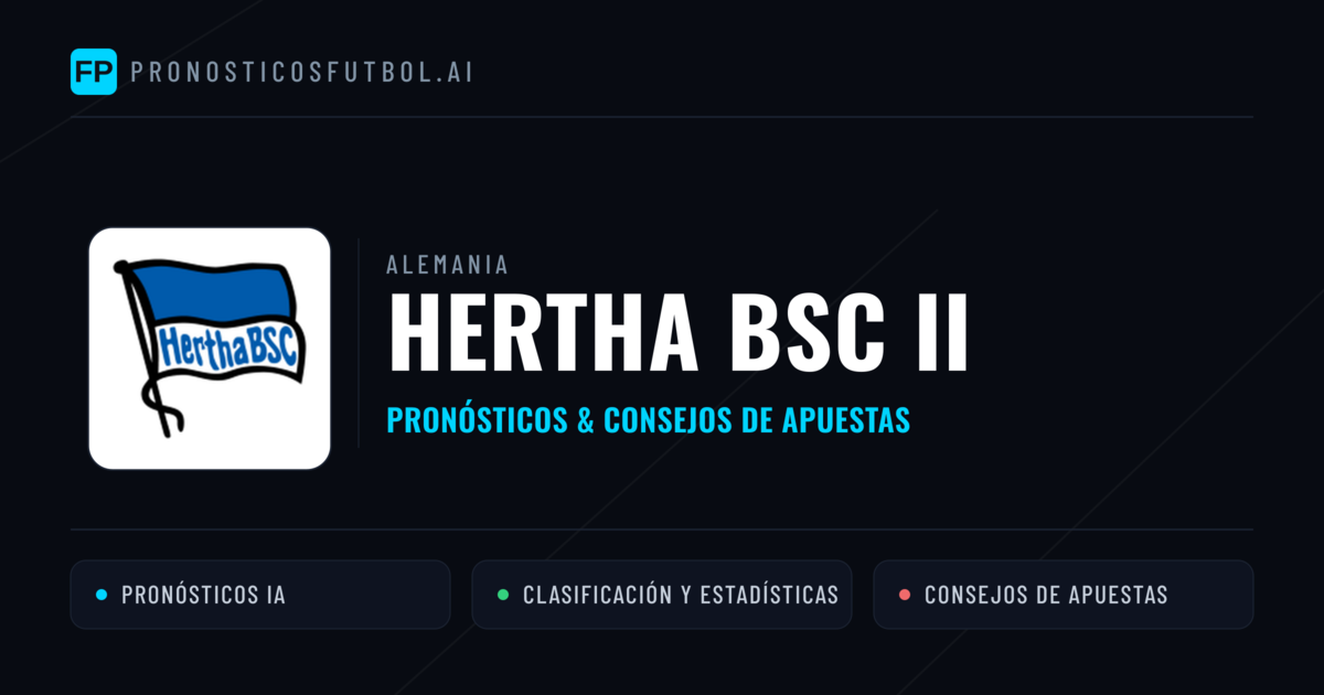Hertha BSC II Pronósticos y estadísticas